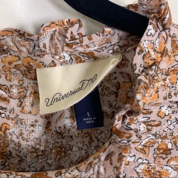 UNIVERSAL THREADS Microfloral Tiered Cottage Core Midi Maxi Dress Large - Picture 7 of 12